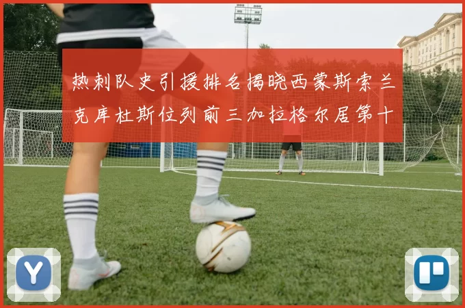 热刺队史引援排名揭晓西蒙斯索兰克库杜斯位列前三加拉格尔居第十一位